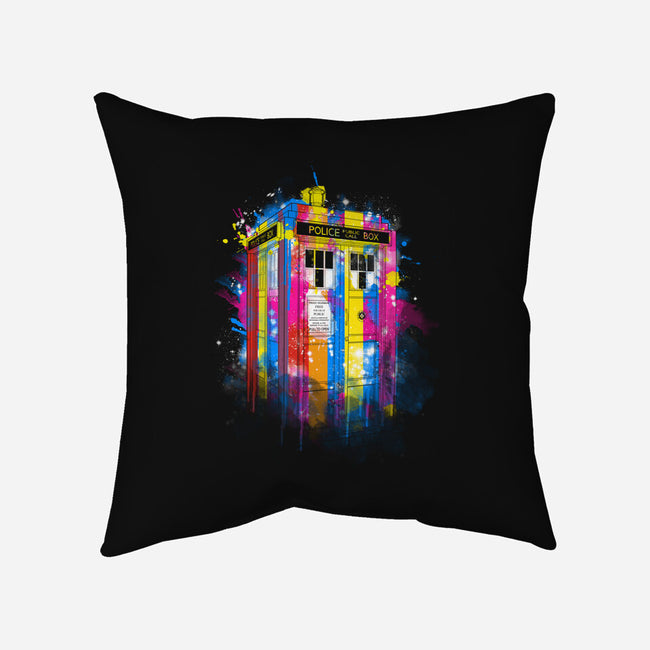 Rainbow Tardis-None-Removable Cover w Insert-Throw Pillow-kharmazero