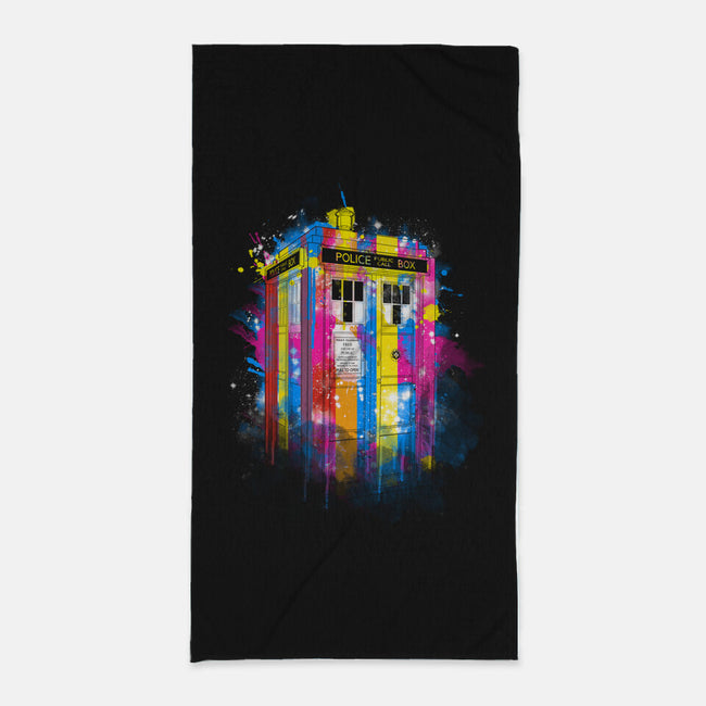 Rainbow Tardis-None-Beach-Towel-kharmazero