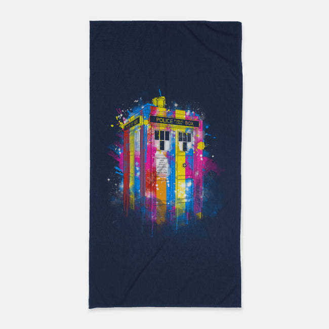 Rainbow Tardis-None-Beach-Towel-kharmazero