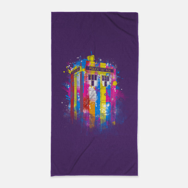 Rainbow Tardis-None-Beach-Towel-kharmazero