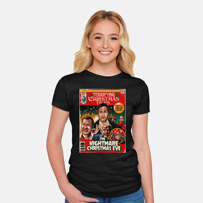 Nightmare Christmas Eve-Womens-Fitted-Tee-daobiwan