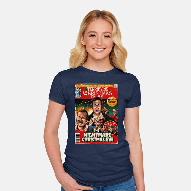 Nightmare Christmas Eve-Womens-Fitted-Tee-daobiwan