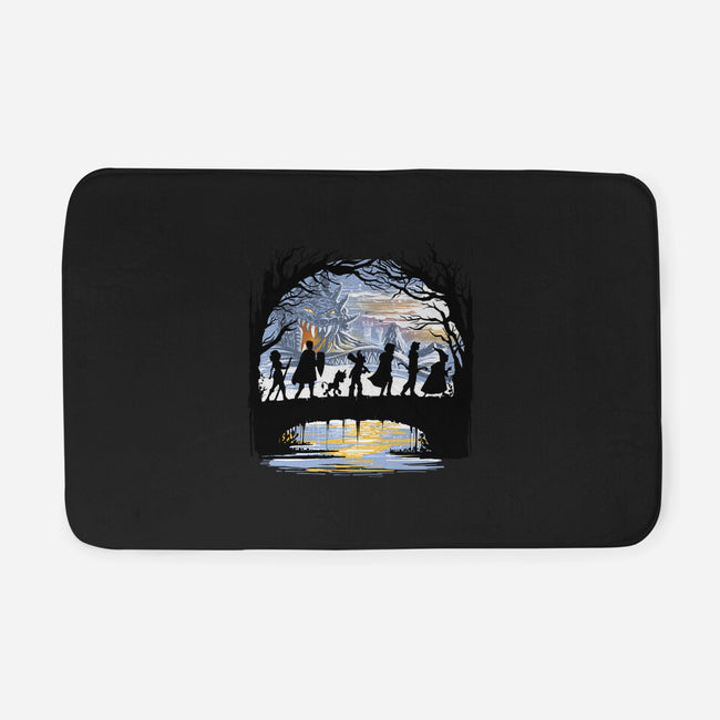 The Fellowship Of The Dungeons-None-Memory Foam-Bath Mat-zascanauta