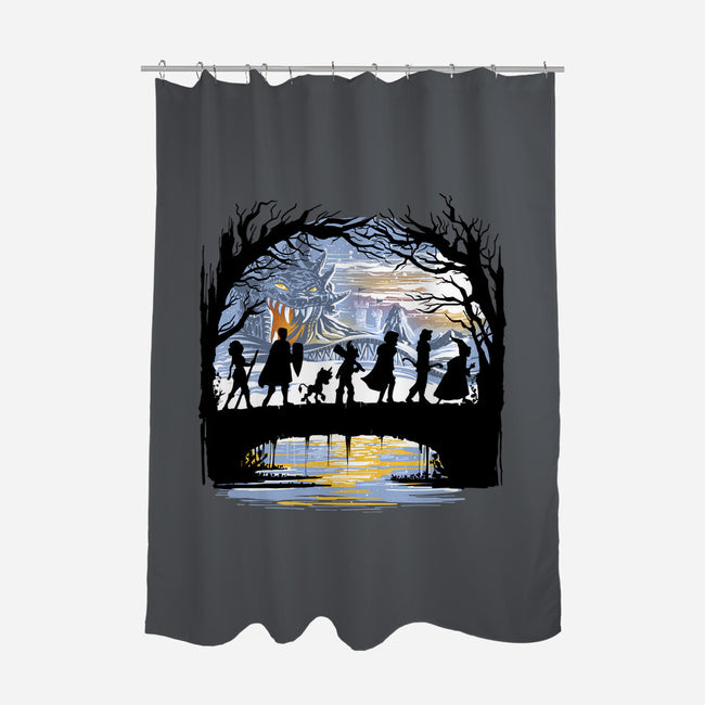 The Fellowship Of The Dungeons-None-Polyester-Shower Curtain-zascanauta