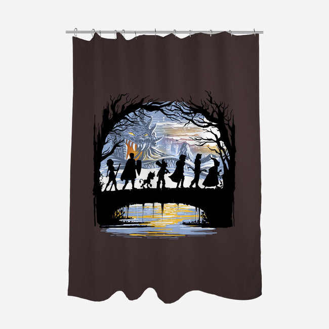 The Fellowship Of The Dungeons-None-Polyester-Shower Curtain-zascanauta