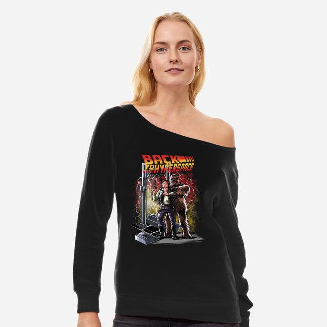 Back To The Hyperspace-Womens-Off Shoulder-Sweatshirt-zascanauta