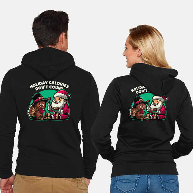 Holiday Food Calories-Unisex-Zip-Up-Sweatshirt-Studio Mootant