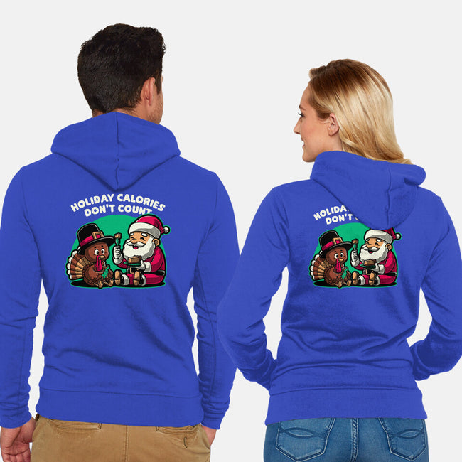 Holiday Food Calories-Unisex-Zip-Up-Sweatshirt-Studio Mootant