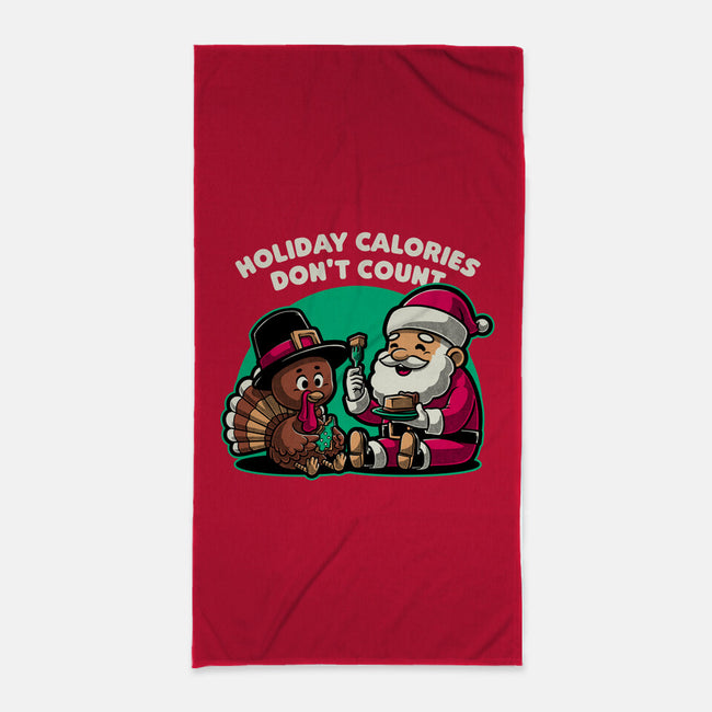 Holiday Food Calories-None-Beach-Towel-Studio Mootant