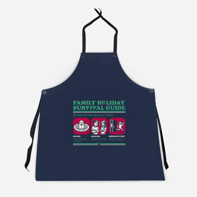 Family Holiday Survival Guide-Unisex-Kitchen-Apron-Studio Mootant