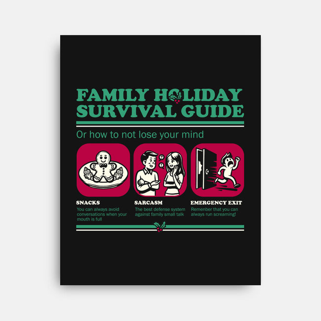 Family Holiday Survival Guide-None-Stretched-Canvas-Studio Mootant