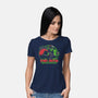 Evil Star Stealing Christmas-Womens-Basic-Tee-Studio Mootant