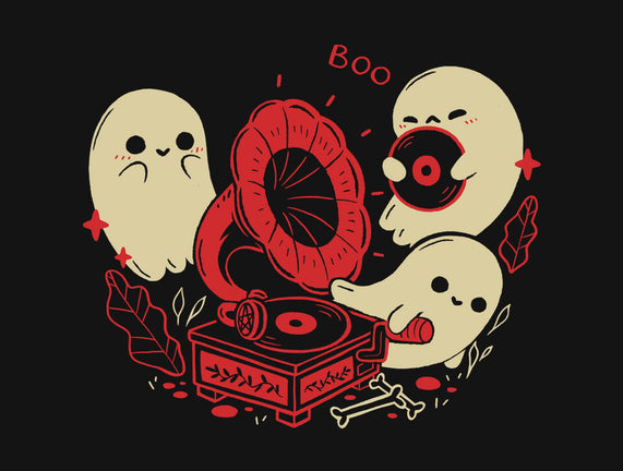 Spooky Cute Gramophone Ghosts