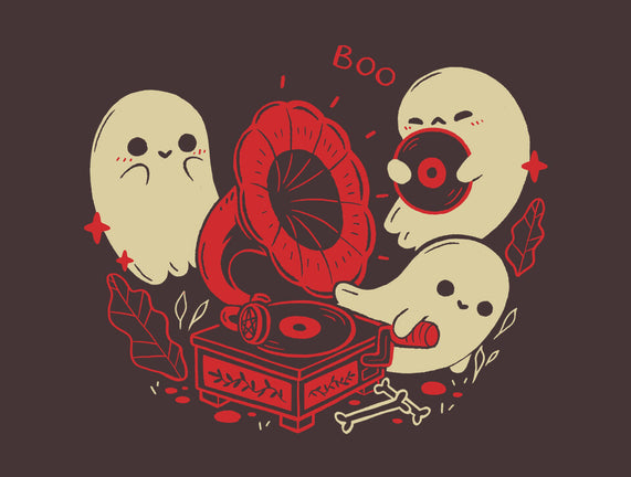 Spooky Cute Gramophone Ghosts