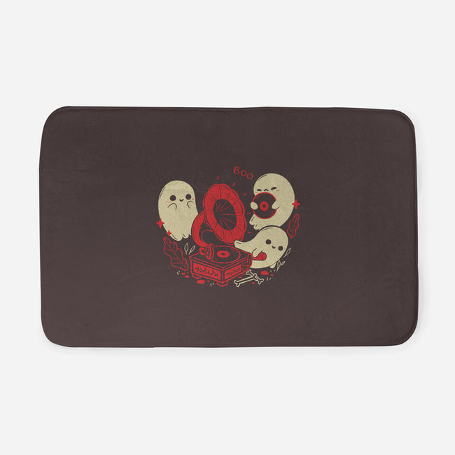 Spooky Cute Gramophone Ghosts-None-Memory Foam-Bath Mat-xMorfina