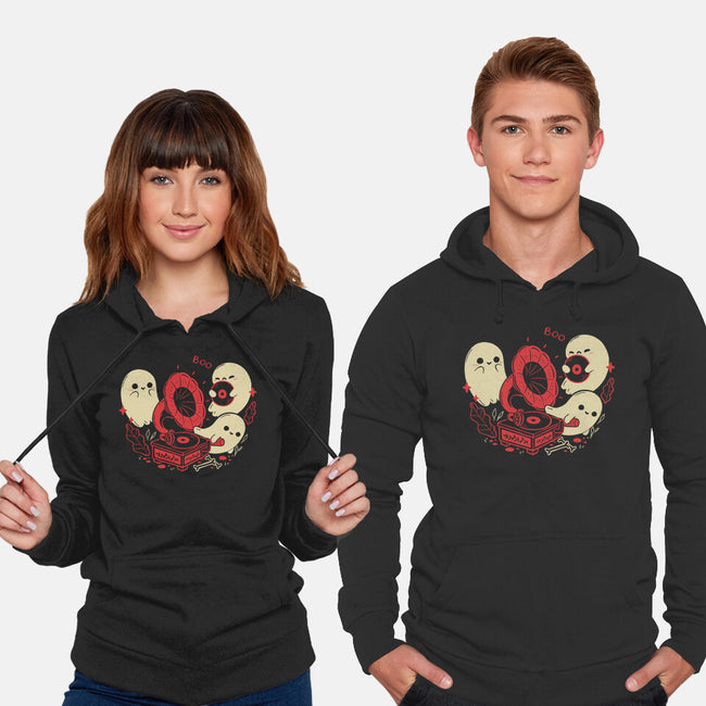 Spooky Cute Gramophone Ghosts-Unisex-Pullover-Sweatshirt-xMorfina