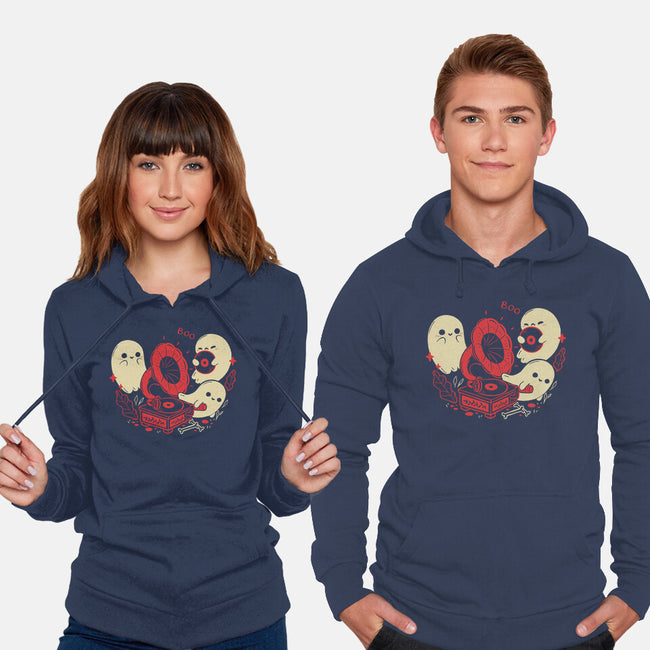 Spooky Cute Gramophone Ghosts-Unisex-Pullover-Sweatshirt-xMorfina