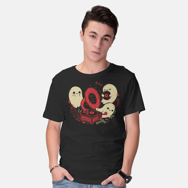 Spooky Cute Gramophone Ghosts-Mens-Basic-Tee-xMorfina