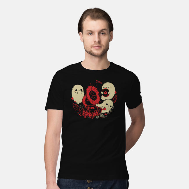 Spooky Cute Gramophone Ghosts-Mens-Premium-Tee-xMorfina