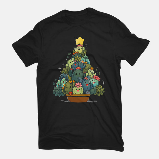 Succulents Xmas Tree-Mens-Basic-Tee-Vallina84