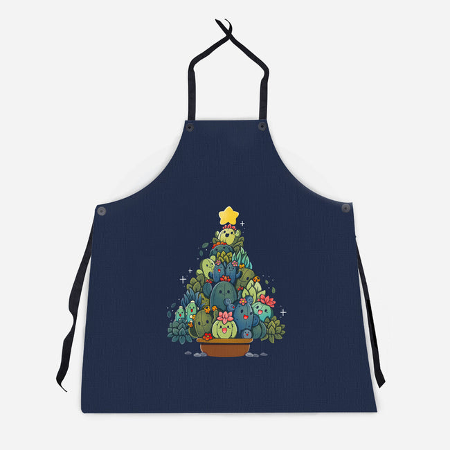 Succulents Xmas Tree-Unisex-Kitchen-Apron-Vallina84