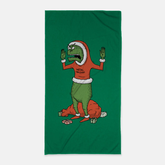 Grincholio-None-Beach-Towel-pigboom