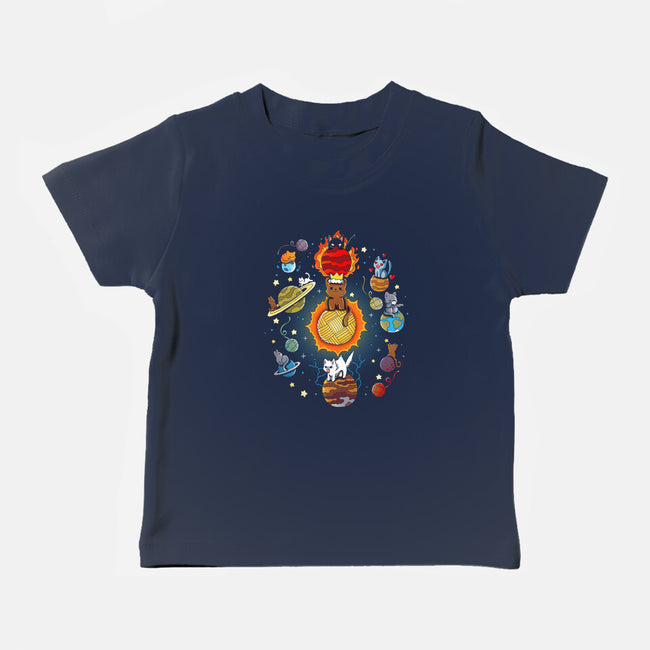 Kittens Solar System-Baby-Basic-Tee-Vallina84