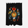 Kittens Solar System-None-Polyester-Shower Curtain-Vallina84