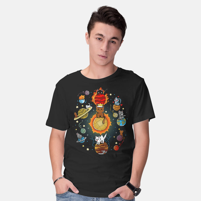 Kittens Solar System-Mens-Basic-Tee-Vallina84