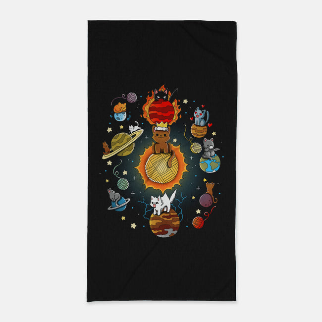 Kittens Solar System-None-Beach-Towel-Vallina84