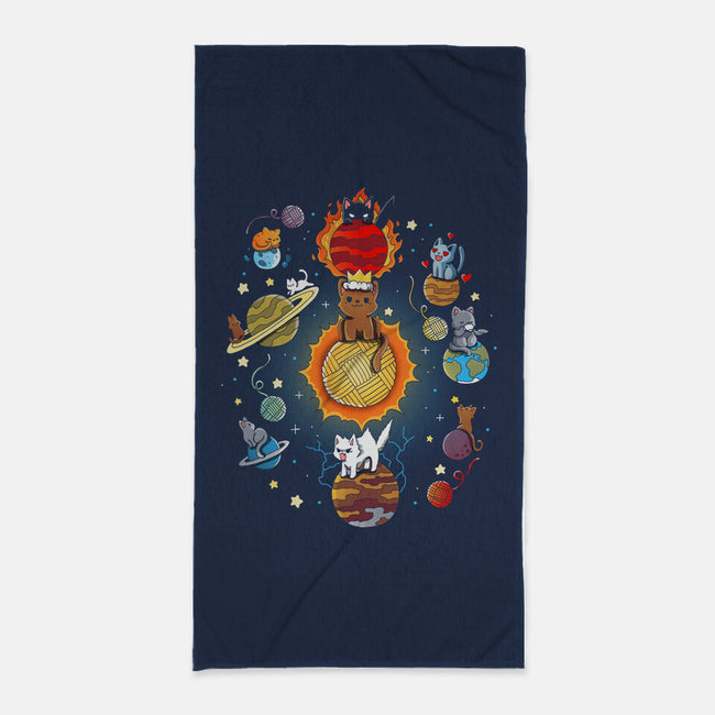 Kittens Solar System-None-Beach-Towel-Vallina84