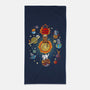 Kittens Solar System-None-Beach-Towel-Vallina84