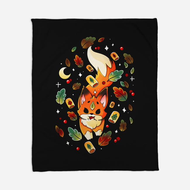 A Magic Fox-None-Fleece-Blanket-Vallina84