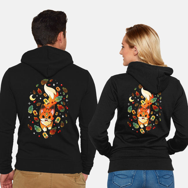 A Magic Fox-Unisex-Zip-Up-Sweatshirt-Vallina84