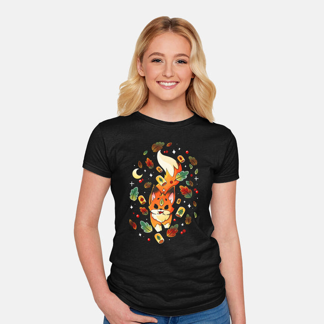 A Magic Fox-Womens-Fitted-Tee-Vallina84