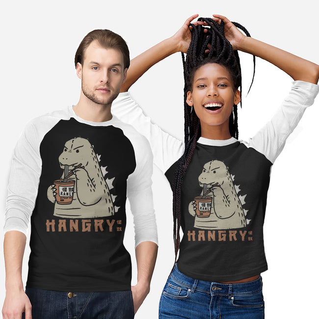 Hangry Kaiju-Unisex-Baseball-Tee-pigboom