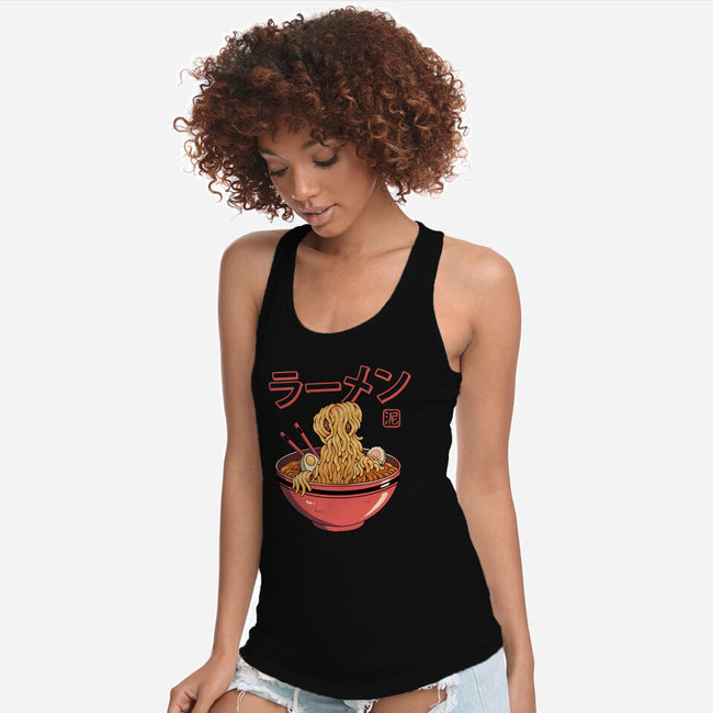 Ramen Ooze Monster-Womens-Racerback-Tank-vp021