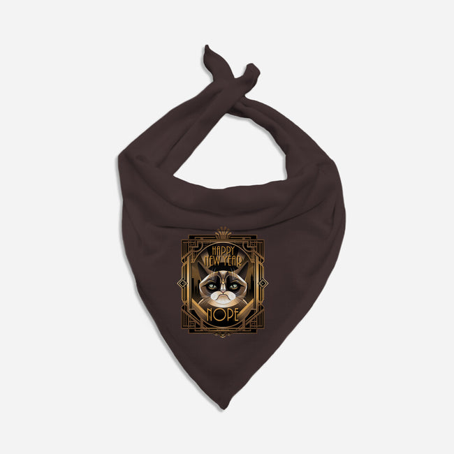 Grumpy New Year-Cat-Bandana-Pet Collar-daobiwan