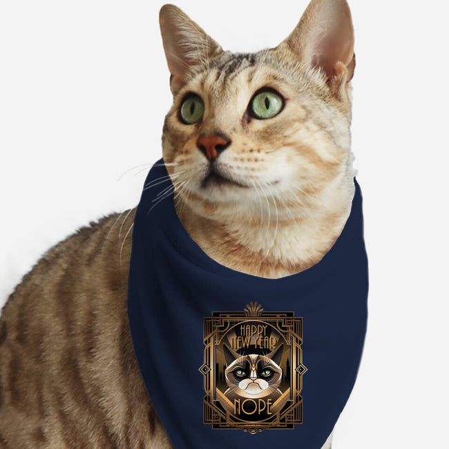 Grumpy New Year-Cat-Bandana-Pet Collar-daobiwan