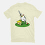 The Real Savior Chicken Game-Mens-Basic-Tee-LtonStudio