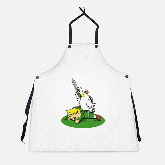 The Real Savior Chicken Game-Unisex-Kitchen-Apron-LtonStudio