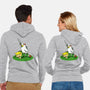 The Real Savior Chicken Game-Unisex-Zip-Up-Sweatshirt-LtonStudio