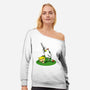 The Real Savior Chicken Game-Womens-Off Shoulder-Sweatshirt-LtonStudio