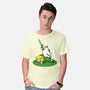 The Real Savior Chicken Game-Mens-Basic-Tee-LtonStudio