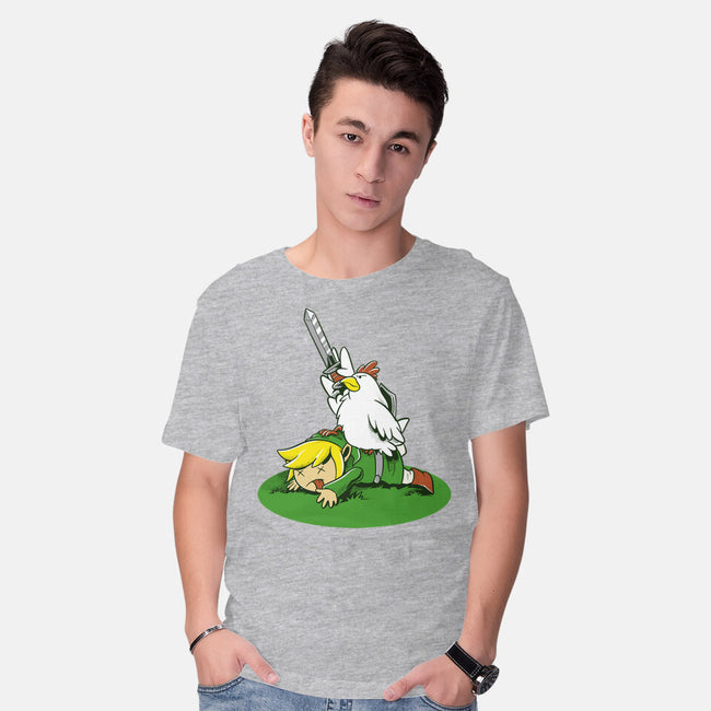 The Real Savior Chicken Game-Mens-Basic-Tee-LtonStudio