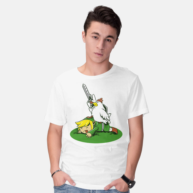 The Real Savior Chicken Game-Mens-Basic-Tee-LtonStudio