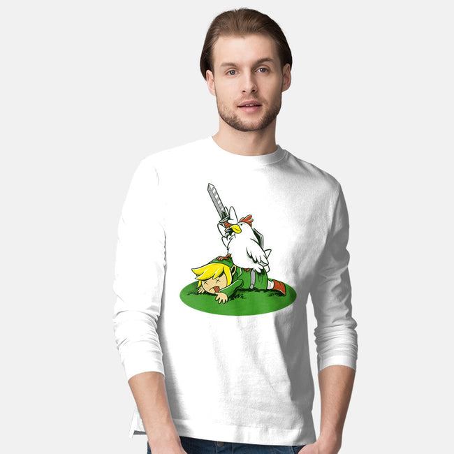 The Real Savior Chicken Game-Mens-Long Sleeved-Tee-LtonStudio