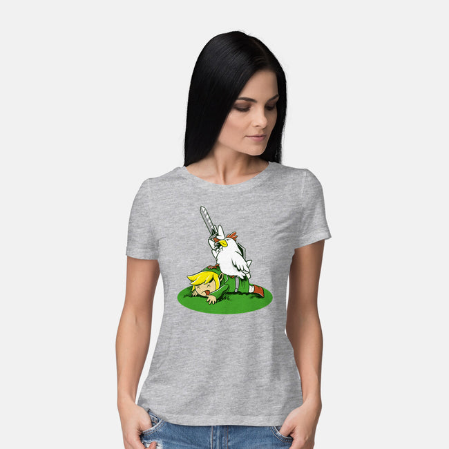 The Real Savior Chicken Game-Womens-Basic-Tee-LtonStudio