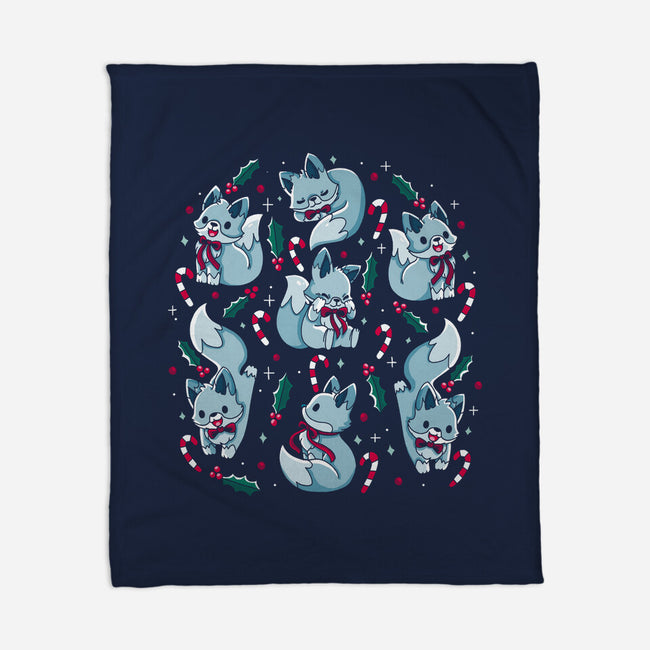 Winter Foxes-None-Fleece-Blanket-Vallina84