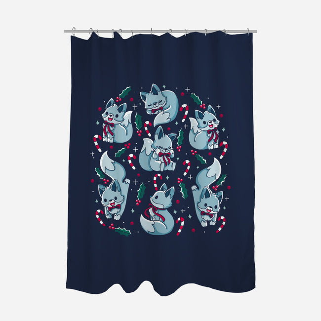 Winter Foxes-None-Polyester-Shower Curtain-Vallina84